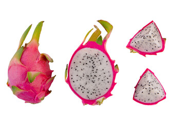 Dragon fruit isolated on transparent background