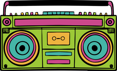 Boombox illustration
