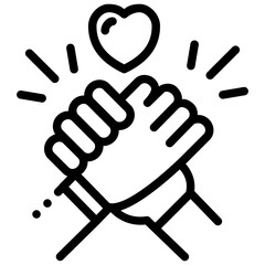 hands teamwork love icon