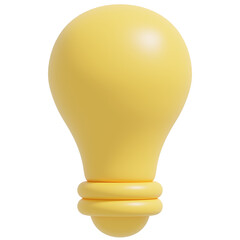 3d light bulb.Creative and idea concept.3D render illustration.