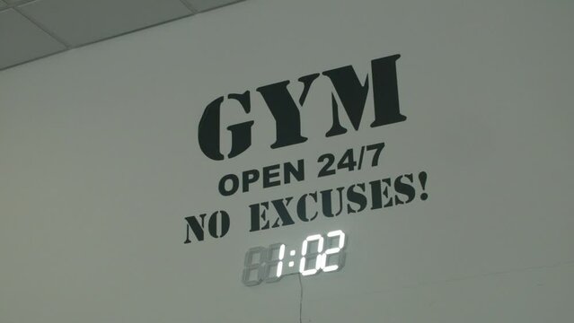 Close Up of a Motivational Gym Sign