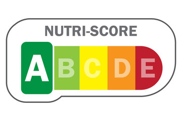 Packaging with nutri score. Letter A. Vector illustration.