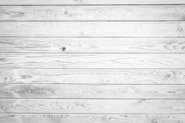 Textured white wood planks background