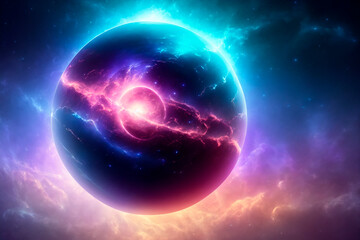 nebula in deep space concept. Generative ai