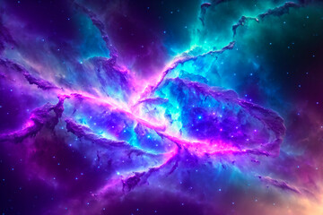 Obraz na płótnie Canvas nebula in deep space concept. Generative ai