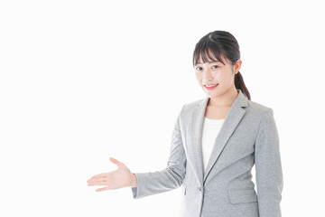 ご案内をするビジネスウーマン