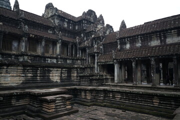 Angkor Wat Temple interior in the morning