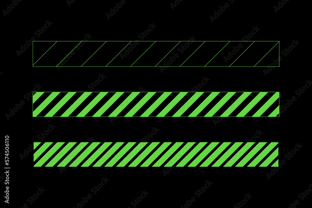 Poster Set of green border shape for futuristic design element