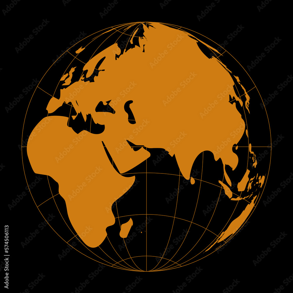 Poster Global symbol for design element