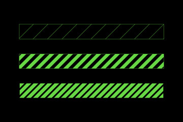 Set of green border shape for futuristic design element