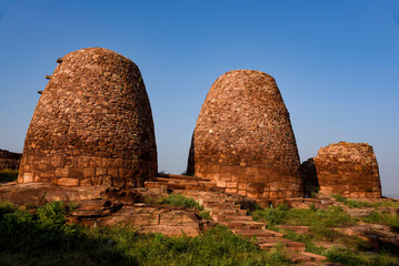 Granaries on Badami Fort which was built by Chalukya dynasty