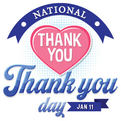 Happy National Thank You Day Banner