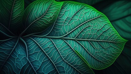 An intricate and organic green leaf texture, a beautiful and detailed illustration of the beauty of nature