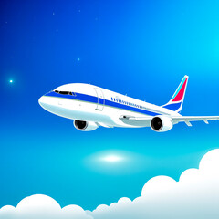 Fototapeta premium illustration of airplane. Generative ai