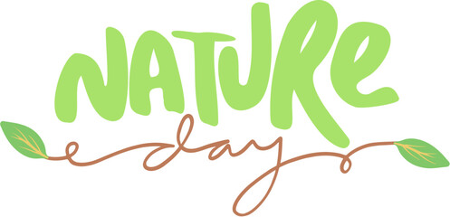 Nature day typography