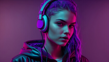 person listening to music