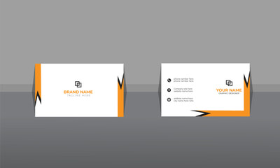 modern business card, visiting card, horizontal business card template 