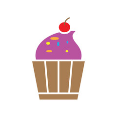 Cupcake icon clipart illustration vector design