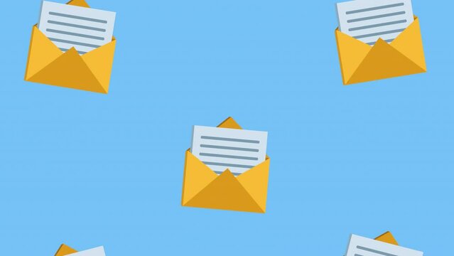 envelopes mails sending pattern animation