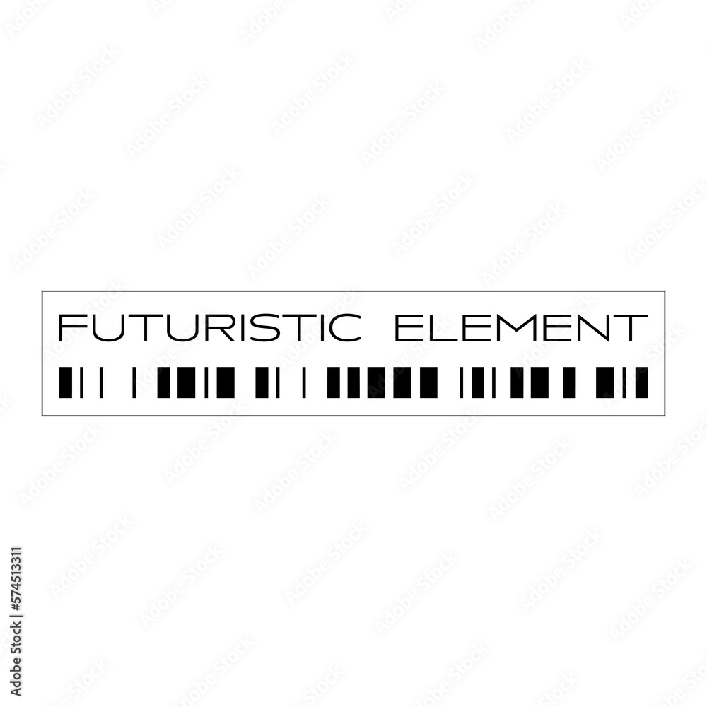 Poster futuristic element with bar code