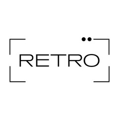 retro with frame symbol
