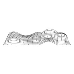 Abstract wireframe grid element