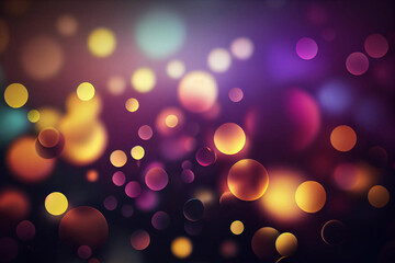 Magical Bokeh Lights on Soft Light Background for Whimsical Abstract Illustration, generative ai