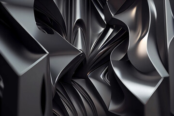 Elegant Gray Abstract Design for Graphic Projects, generative ai