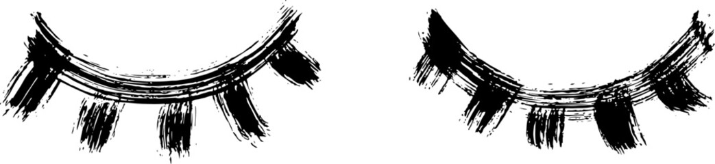 Dry Brush Ink Closed Eyes