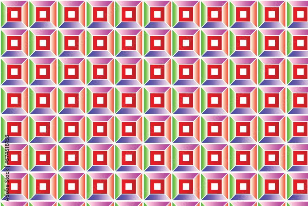 Poster simple abstract 3d square repeat pattern texture.