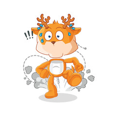deer running illustration. character vector