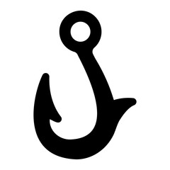 fishing glyph icon