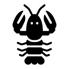 lobster glyph icon