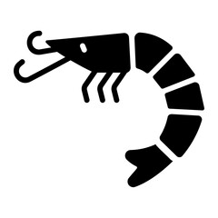 shrimp glyph icon