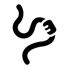 worm glyph icon