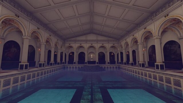Ancient Roman Bath 3D Video Animation