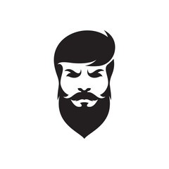 Gentleman face logo images illustration