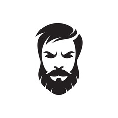 Gentleman face logo images illustration