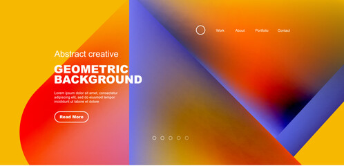 Liquid shapes with flowing gradient colors. Geometric circle round triangles. Vector illustration for wallpaper, banner, background, leaflet, catalog, cover, flyer