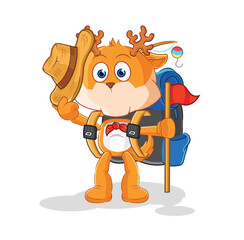 deer scout vector. cartoon character