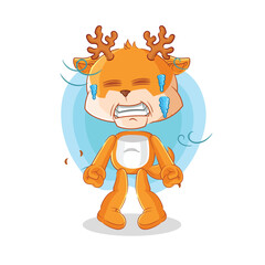 deer cold illustration. character vector