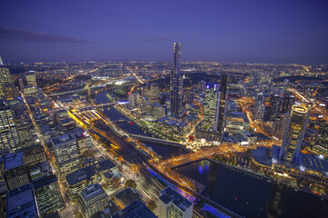 Fototapeta premium sunset in the city