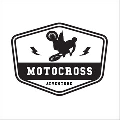 motocross racing emblem illustration