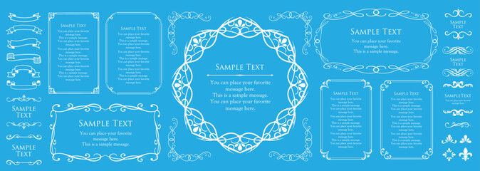 エレガントなフレーム。デザインテンプレート。ゴージャスな額のセット。