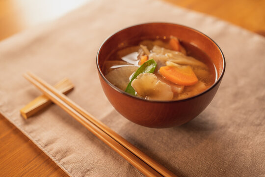 Japanese meal-miso soup	