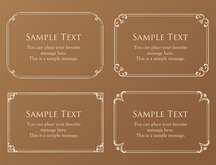 エレガントなフレーム。デザインテンプレート。ゴージャスな額のセット。