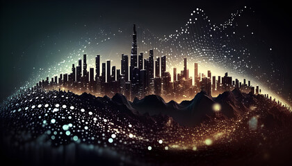 Smart City Concept Create With Generative AI Technology