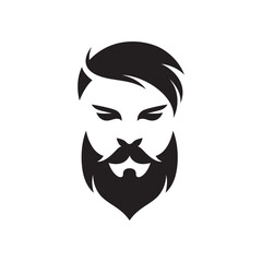 Gentleman face logo images illustration