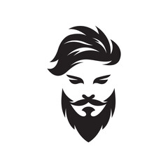 Gentleman face logo images illustration