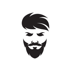 Fototapeta na wymiar Gentleman face logo images illustration